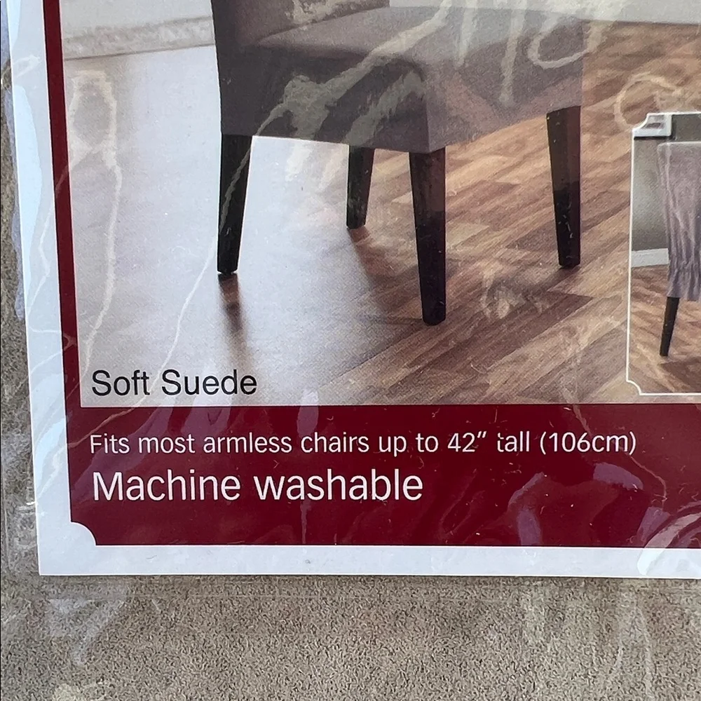 Sure Fit Soft Suede Chair Cover in Beige 4 pc brand new in package never opened